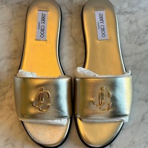 Jimmy Choo Gold Sandals Brand New